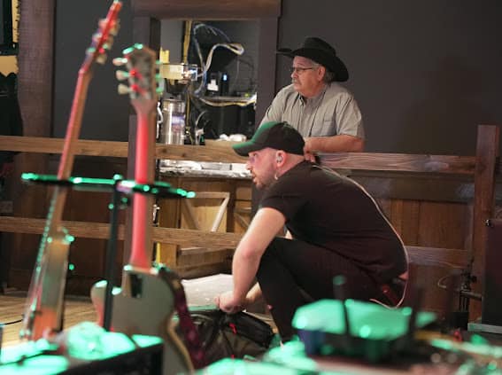 Last call at the bar, cowboy hat in the foreground